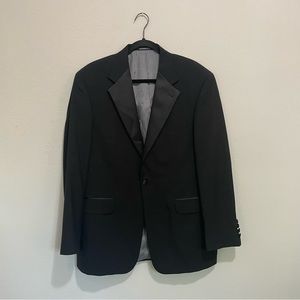 Stafford Wool Tuxedo Jacket Black 40R